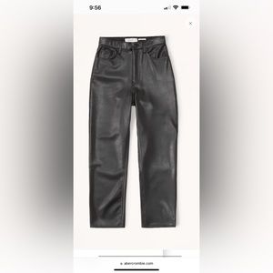 NWT 25S Abercrombie Straight Faux Leather Pants